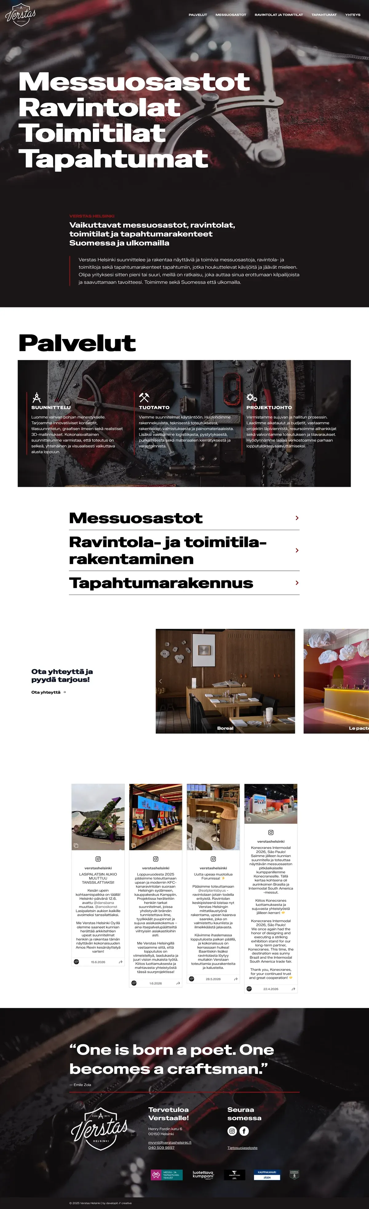 Verstas Helsinki – websites